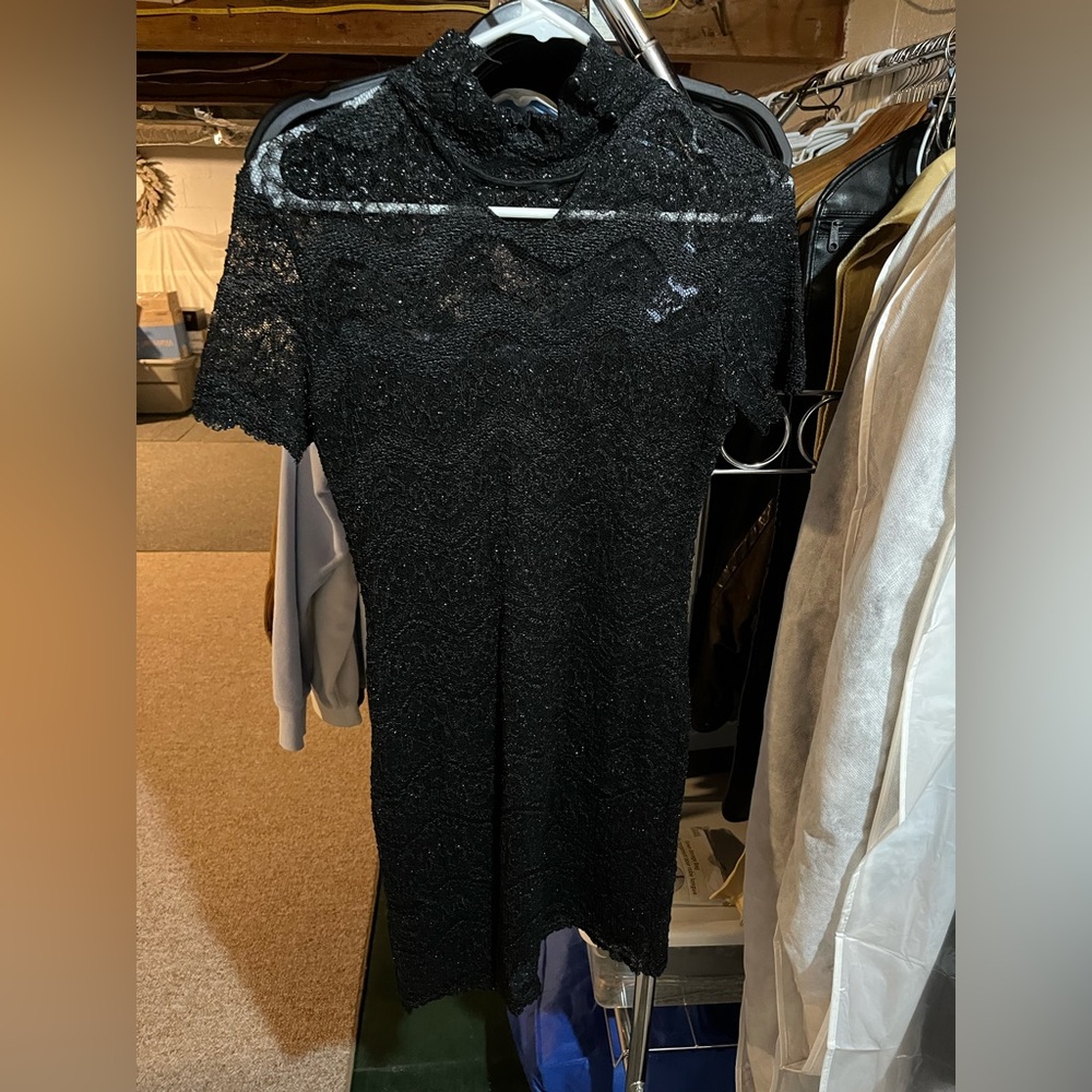 Modi Elegant Black Lace Dress Moda Intl